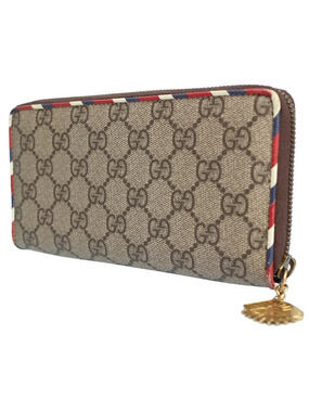 Gucci Round GG Zip Wallet Zipper Long Courier Supreme Around Black